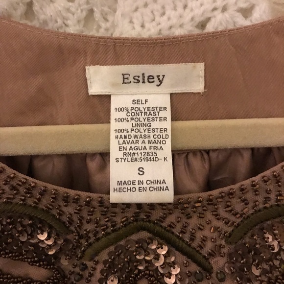 Esley | Nude peach evening dress - Picture 10 of 14